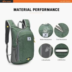 SKYSPER Small Daypack 10L Hiking Backpack Packable Lightweight Travel Day Pack for Women Men ( Green)