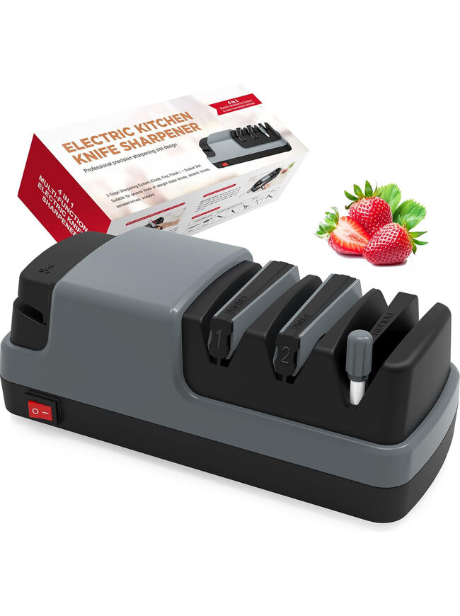 YOORLEAY Electric Knife Sharpener- 4 in 1 Electric Knife Sharpeners