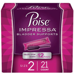 Poise Impressa Women's Incontinence Bladder Support for Women, Size 2, 21 Count