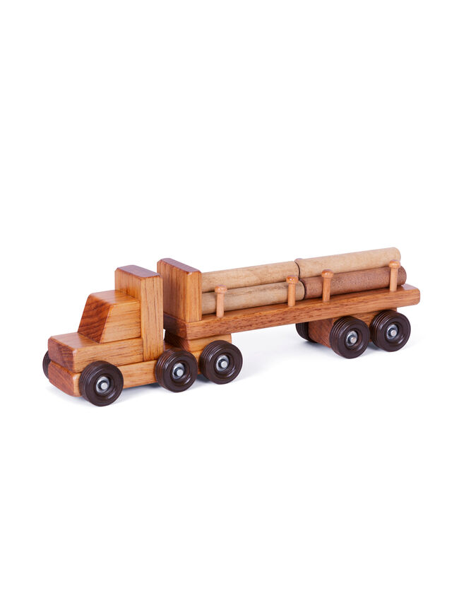 American Made Wooden Toy Log Truck – Small