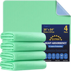 FYGRIP 36"x54" 4Pack Washable Underpads - Extra Heavy Absorbency Waterproof