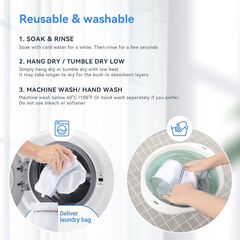 Carer Mens Incontinence Underwear Washable 3 Pack Cotton Reusable Incontinence Boxers Briefs for Men Built in Cotton Pad for Bladder Leakage 150ML, Large