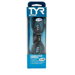 TYR Active Corrective Optical Swim Goggles, Smoke, Adult -3.00 Diopter