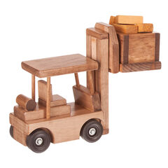 American Made Wooden Toy Forklift with 1 Pallet - Several Color Options