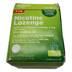 Amazon Basic Care Nicotine Lozenges 4mg Mint Flavor 144 Lozenges **READ**