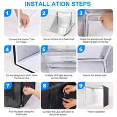 ZKEEZM Photo Studio Light Box Photography 32"x32" with 100 LED and 6 Colors Backdrops Photo Box with Lights, Foldable Picture Box for Product Photography with 6500K Brightness