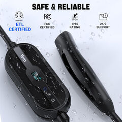 Tera Tesla Charger Level 2 32A 240V (NACS) - NEMA 14-50, 25FT, Wi-Fi, Black