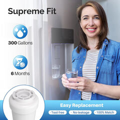 ICEPURE RWF0600A Refrigerator Water Filter Compatible for GE MWF, MWFINT, 3-Pack