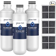 GLACIER FRESH LT1000PC Replacement Water Filter, Compatible with LT1000PC/PCS, LT1000PC, LT-1000PC, MDJ64844601, ADQ747935 ADQ74793504 Filter and LT120F ADQ73334008 Fresh Air (3+3)