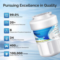 ICEPURE RWF0600A Refrigerator Water Filter Compatible for GE MWF, MWFINT, 3-Pack