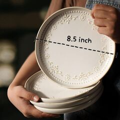 Artena Salad Plates Set of 4, 8.5in Appetizer & Dessert Plates-Multiple Patterns