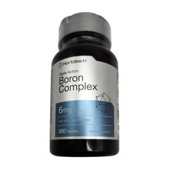 Triple Boron Complex 6 Mg Supplement 300 Tablets Vegetarian Non-gMO