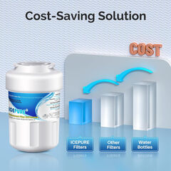ICEPURE RWF0600A Refrigerator Water Filter Compatible for GE MWF, MWFINT, 3-Pack