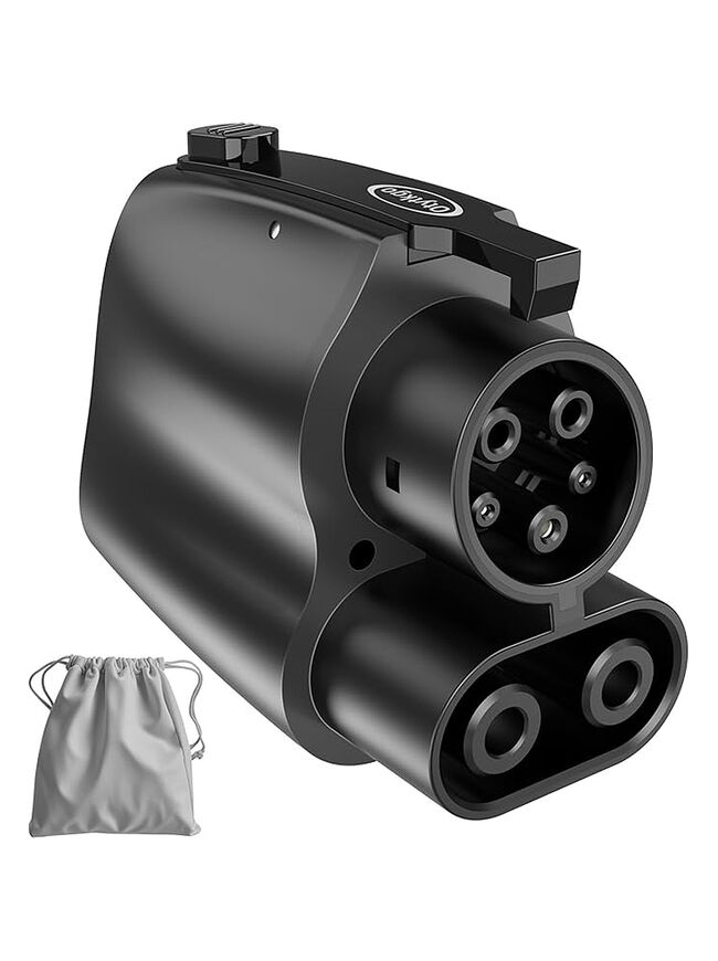 NACS to CCS Adapter,Tesla to CCS1 Supercharger Adapter 500A 1000V Fast Charger for V3/V4 DC Charging Stations, Compatible with Ford, GM, Rivia (CCS1-1Kv-Black)