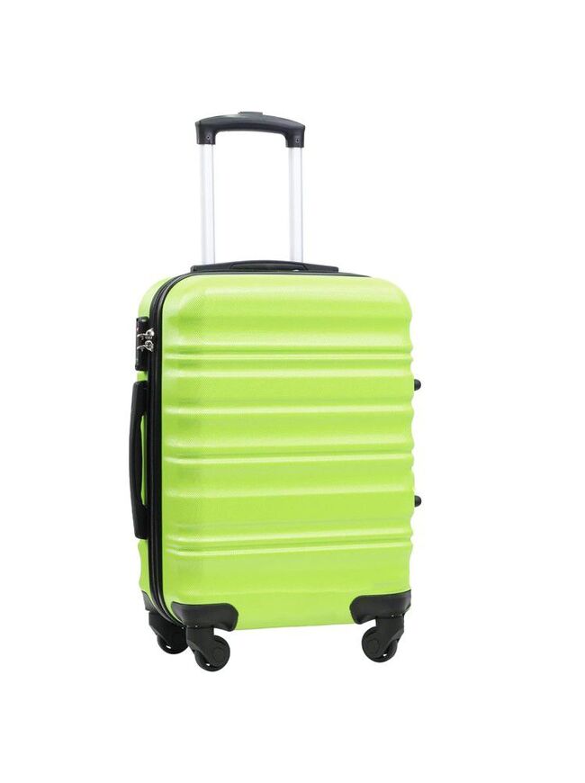 LONG VACATION 20 Inch Carry on Suitcase - ABS Hardshell Luggage - Apple Green