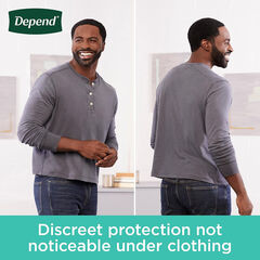 Depend Fresh Protection Adult Incontinence Underwear for Men, Disposable, Maximum, Large, Grey, 72 Count (2 Packs of 36), Packaging May Vary
