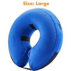 BENCMATE Protective Inflatable Collar for Dogs and Cats - Blue (Choose size)