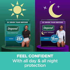 Depend Fresh Protection Adult Incontinence Underwear for Men, Disposable, Maximum, Large, Grey, 72 Count (2 Packs of 36), Packaging May Vary