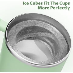 Ice Cube Tray for Tumbler Cup 40 Oz, 3 Separate Silicone Ice Mold for Stanley Cup with Lid & Tray, Easy Fill and 3-5 s Quickly De-molds Ice Maker for Whiskey, Cocktail