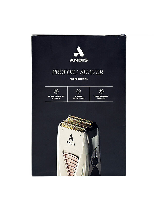 Andis 17235 Pro Foil Lithium Titanium Foil Shaver - Cordless Smooth Shaving - Includes USB Charger - Gray