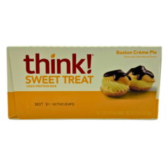 think! Protein Bars, High Protein Snacks, Gluten Free, Kosher Friendly, Sweet Treat, Boston Creme Pie, 10 Count (2 Boxes - 20 Total)