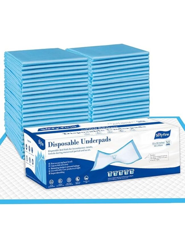100 Count Chucks Disposable 23"x36" Leakproof Adults Incontinence Bed Pads, Waterproof Underpads for Elderly, Extra Large Puppy Pee Pad, Baby Changing Liner