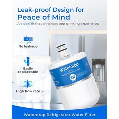 Waterdrop 5231JA2002A Refrigerator Water Filter, Replacement for LG®LT500P®, GEN11042FR-08, ADQ72910911, ADQ72910901, Kenmore 9890, 46-9890, LFX25974ST, LMX25964ST, 3 Pack, Package May Vary
