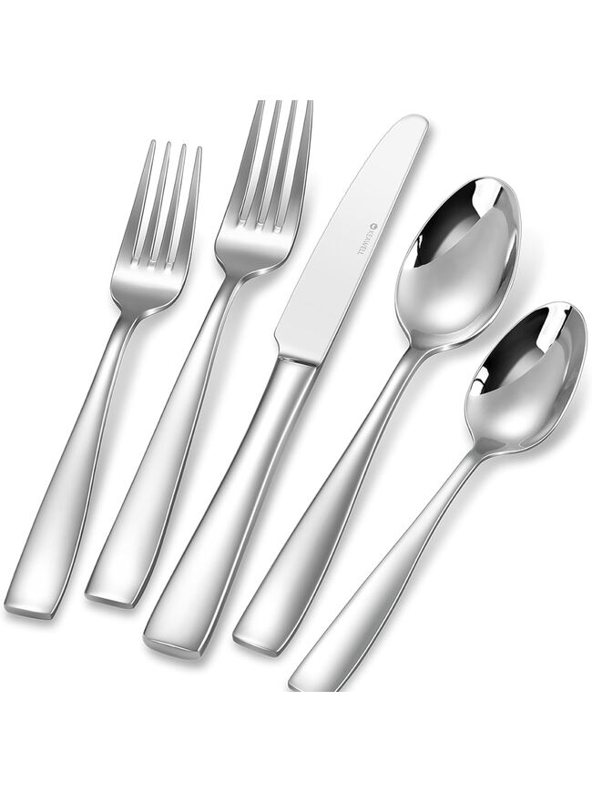 KEAWELL Premium 20/45/65 Piece Louis Silverware Set, 18/10 Stainless Steel, Service for 4/8/12, Fine Flatware Set, Dishwasher Safe (65)