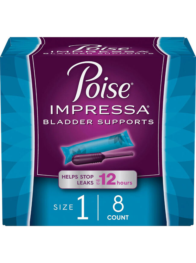 Poise Impressa Bladder Support for Women, Size 1, 8 Count (Packaging May Vary)