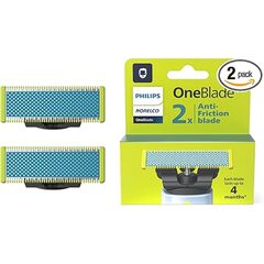 Philips Norelco OneBlade Anti Friction Blade, Genuine Replacement Blade for OneBlade Electric Shaver and Trimmer, Durable Stainless Steel, Trim, Edge and Shave, 2 Pack, QP225/80