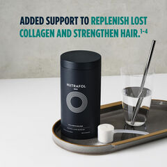 Nutrafol Men's Hair Collagen Peptides Powder, Physician-formulated for Visibly Thicker, Stronger Hair, Dermatologist Recommended - 1 Month Supply, 12 oz Bottle