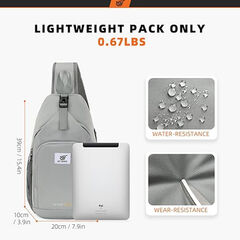 SKYSPER Sling Bag RFID Crossbody Sling Backpack Cross Body Shoulder Bag Travel Hiking Daypack for Women Men, Sage Green