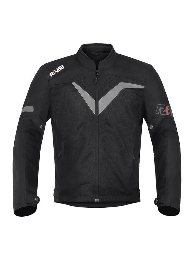 Motorcycle Jacket For Men with CE Armored Mesh Airflow, Medium Black