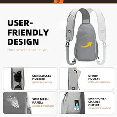 SKYSPER Sling Bag RFID Crossbody Sling Backpack Cross Body Shoulder Bag Travel Hiking Daypack for Women Men, Sage Green