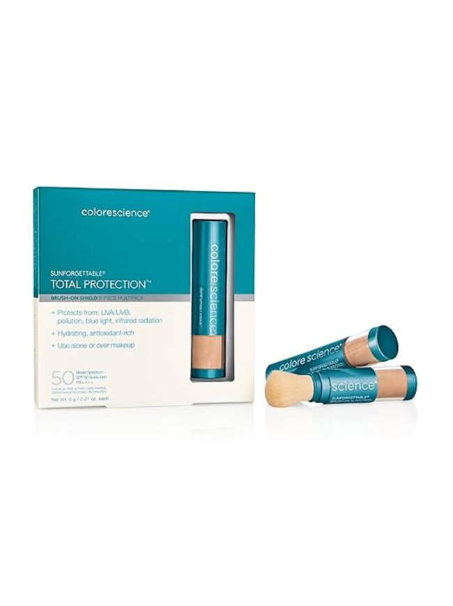 Colorescience Brush-On Sunscreen Mineral Powder for Sensitive Skin  Tan Multipack