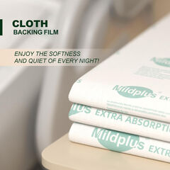 MILDPLUS Heavy Duty Underpads: 36"X44", Cloth Backing, 20Ct, Incontinence Pads