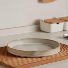 famiware Star 7.5" Pasta Bowls Set, Salad Bowl Set of 4, Double Reactive Glaze, Stackable, Ideal for Your Friend for Housewarming, Festivals, Cappuccino White