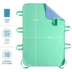 ESWIN Positioning Bed Pad with Handles – Quick-Drying, 6-Handle Incontinence Bed Pads – Washable, Waterproof, Reusable Pads for Elderly, Bedridden, Transferring, & Mattress Protection