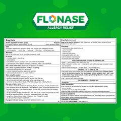 Flonase Allergy Relief Nasal Spray, 24 Hour Non Drowsy Allergy Medicine, Metered Nasal Spray - 144 Sprays- Fall and Seasonal Allergy Relief