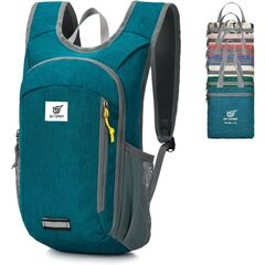 SKYSPER Small Daypack 10L Hiking Backpack Packable Lightweight Travel Day Pack for Women Men (Peacock Blue)