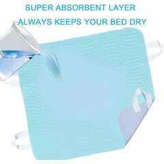 AGOOLIIU 2 Pack Bed Pads for Incontinence Positioning Bed Pad with Handles for Lift and Transfer Reusable Waterproof Bed Pads Washable Incontinence Bed Pads for Elderly Hospital Home Care 36” × 34”