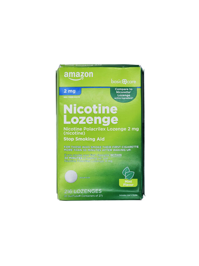 Amazon Basic Care Nicotine Polacrilex Lozenge, 2 Mg (Nicotine), Mint Flavor, 216 Count