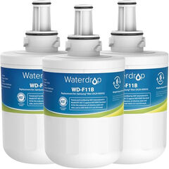 (3 pack) Waterdrop DA29-00003G Refrigerator Water Filter, Replacement for Samsung®, DA29-00003B, DA29-00003A, Aqua-Pure Plus, HAFCU1, RFG237AARS, FMS-1, RS22HDHPNSR, RSG257AARS (Package May Vary)