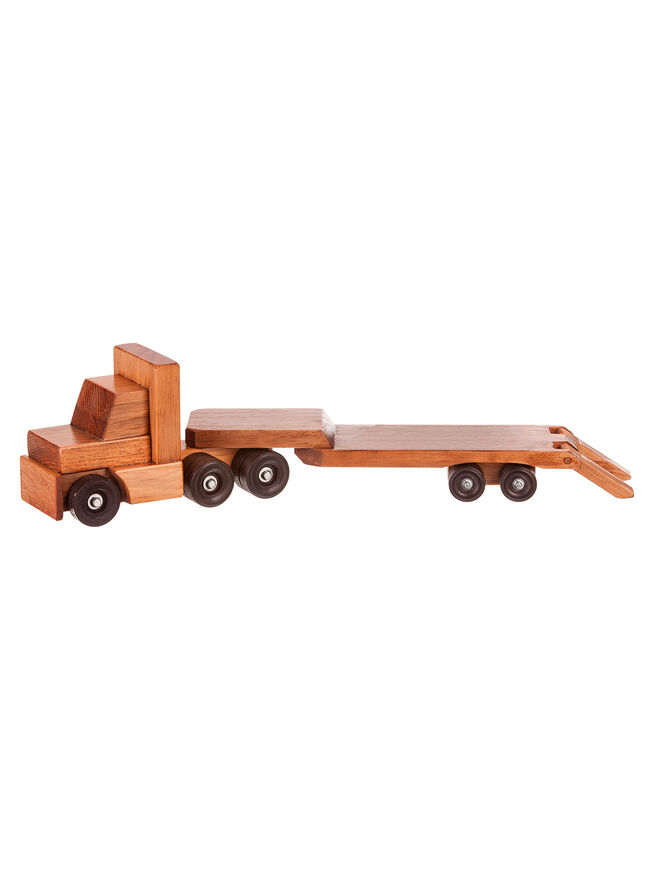 American Made Wooden Toy Truck - Low Boy