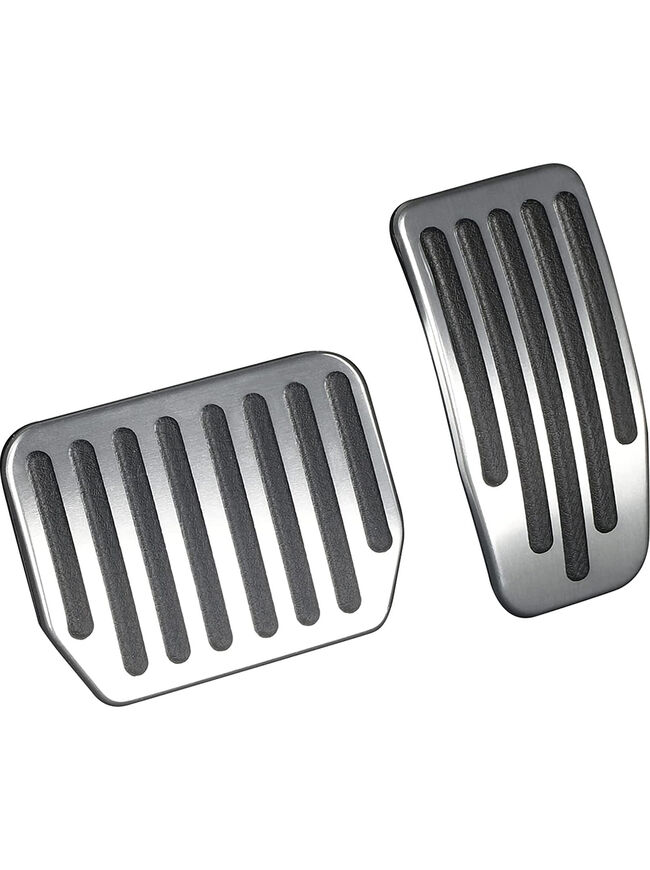Doflight Foot Pedal Pads for Tesla Model 3/Y, Silver Aluminum Non-Slip Brake/Accelerator