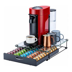 Flagship for Vertuo Pod Holder Coffee Pod Organizer Glass Top(50 Pods)
