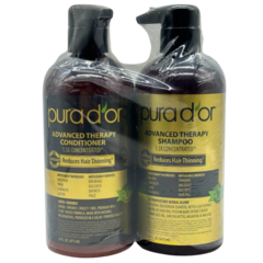 PURA D'OR Advanced Therapy Biotin Shampoo and Conditioner Hair Care Set - Each 16 oz