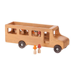 American Made Wooden Toy - School bus with people - Several Color Options