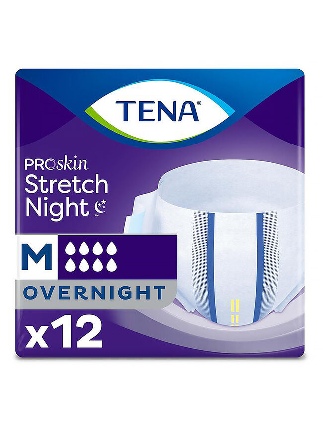 TENA ProSkin Overnight Incontinence Underwear (Women & Men),  M, 12 Count