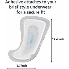 Amazon Basics Men's Incontinence Guards, Maximum Absorbency, 52 Count, (1 Pack of 52)